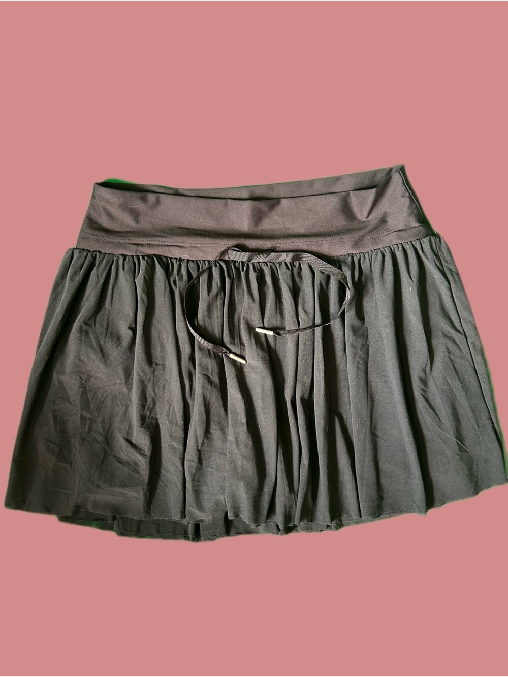 Old Navy Black Pleated Mini Skirt with Drawstring